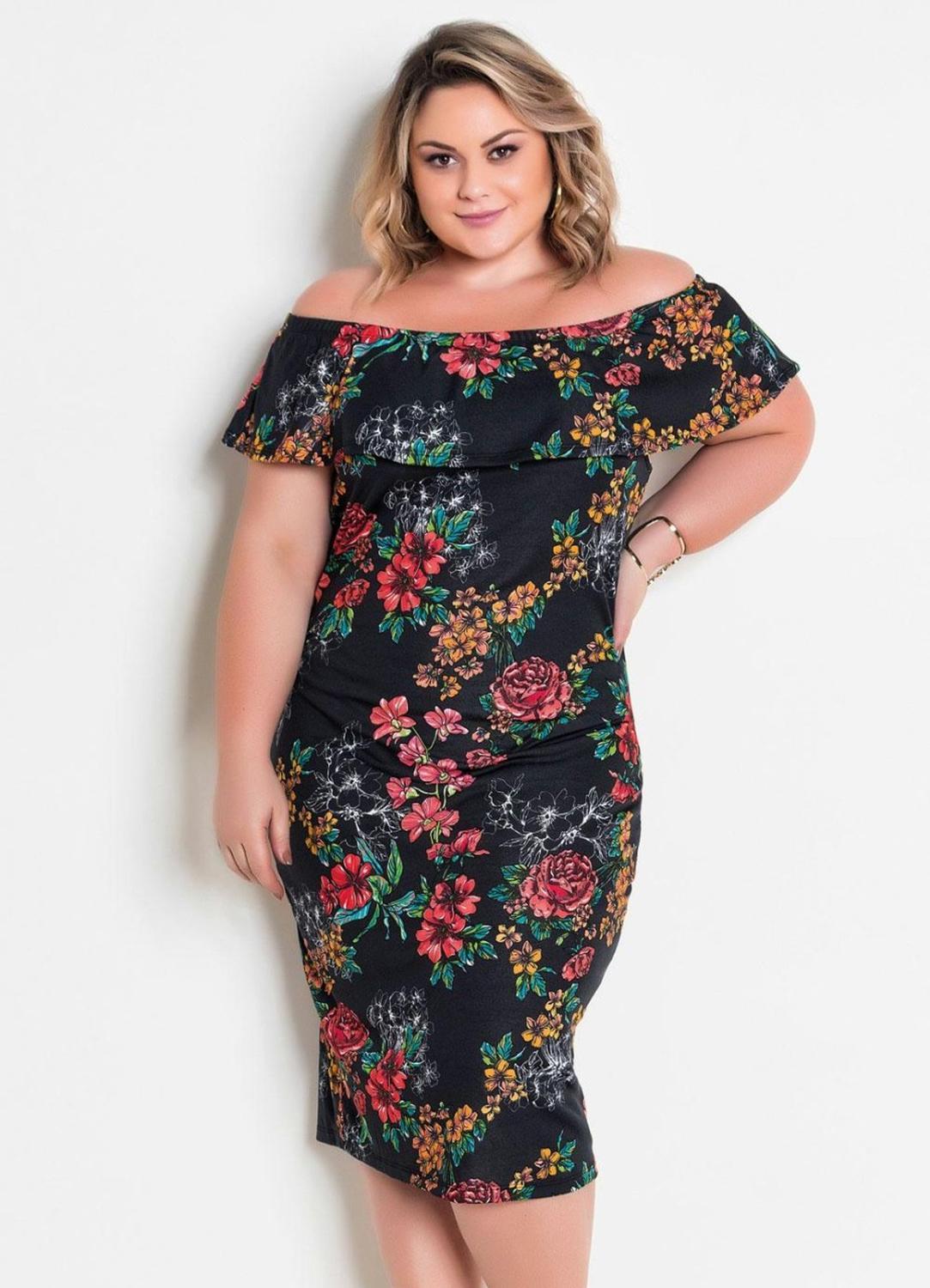 vestido de lã plus size