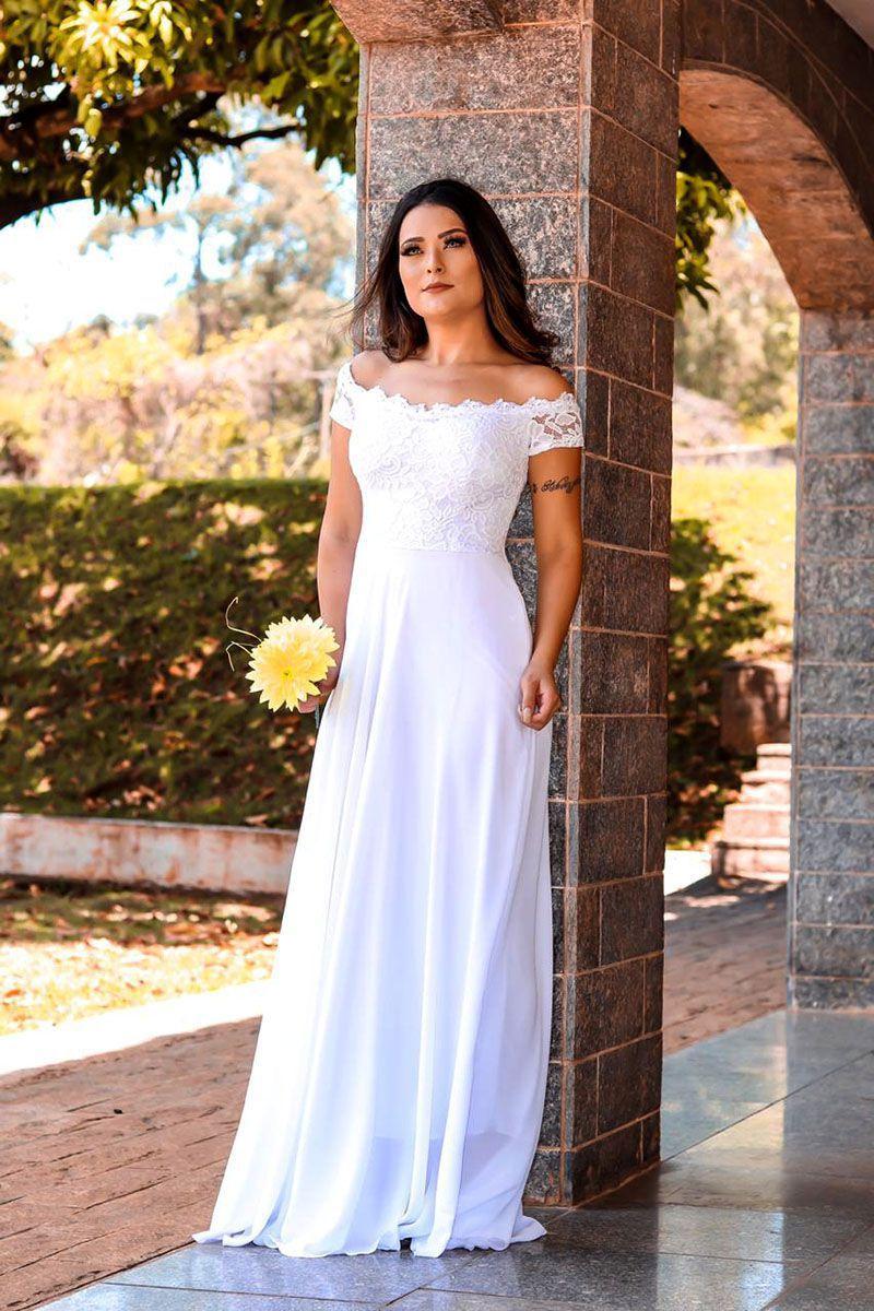 vestido de noiva casamento no civil