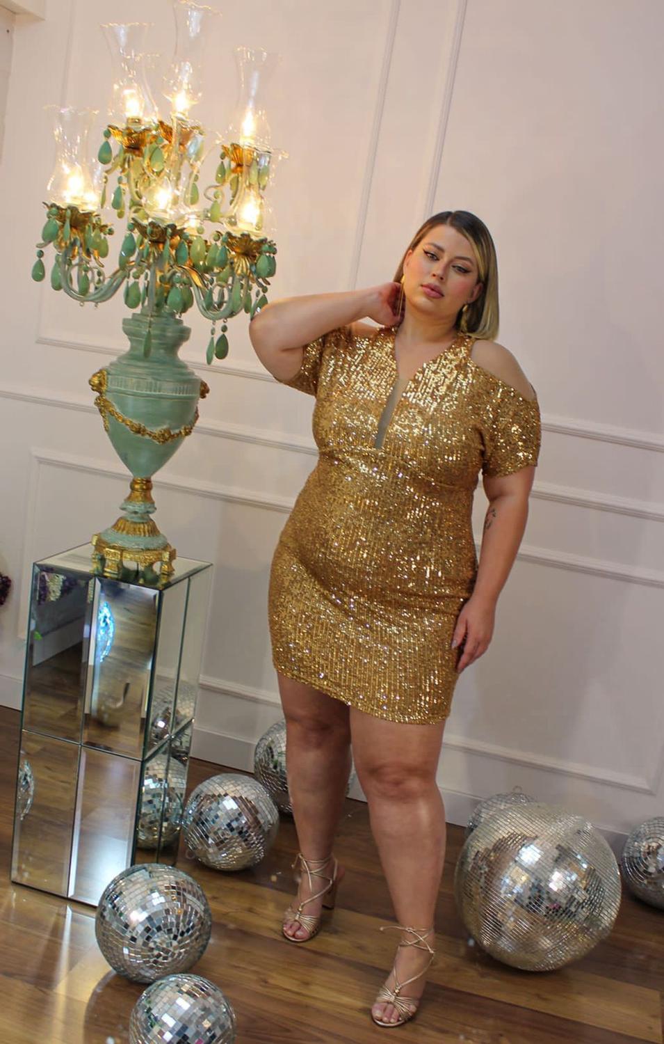 Vestido De Festa Paete Plus Size Vestido De Festa Em Paetê Plus