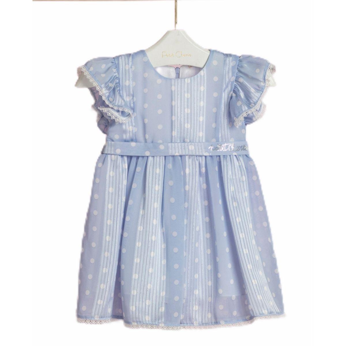 Vestido Petit Cherie Bebe Poa Azul Prateado Verao Moda Infantil Magazine Luiza