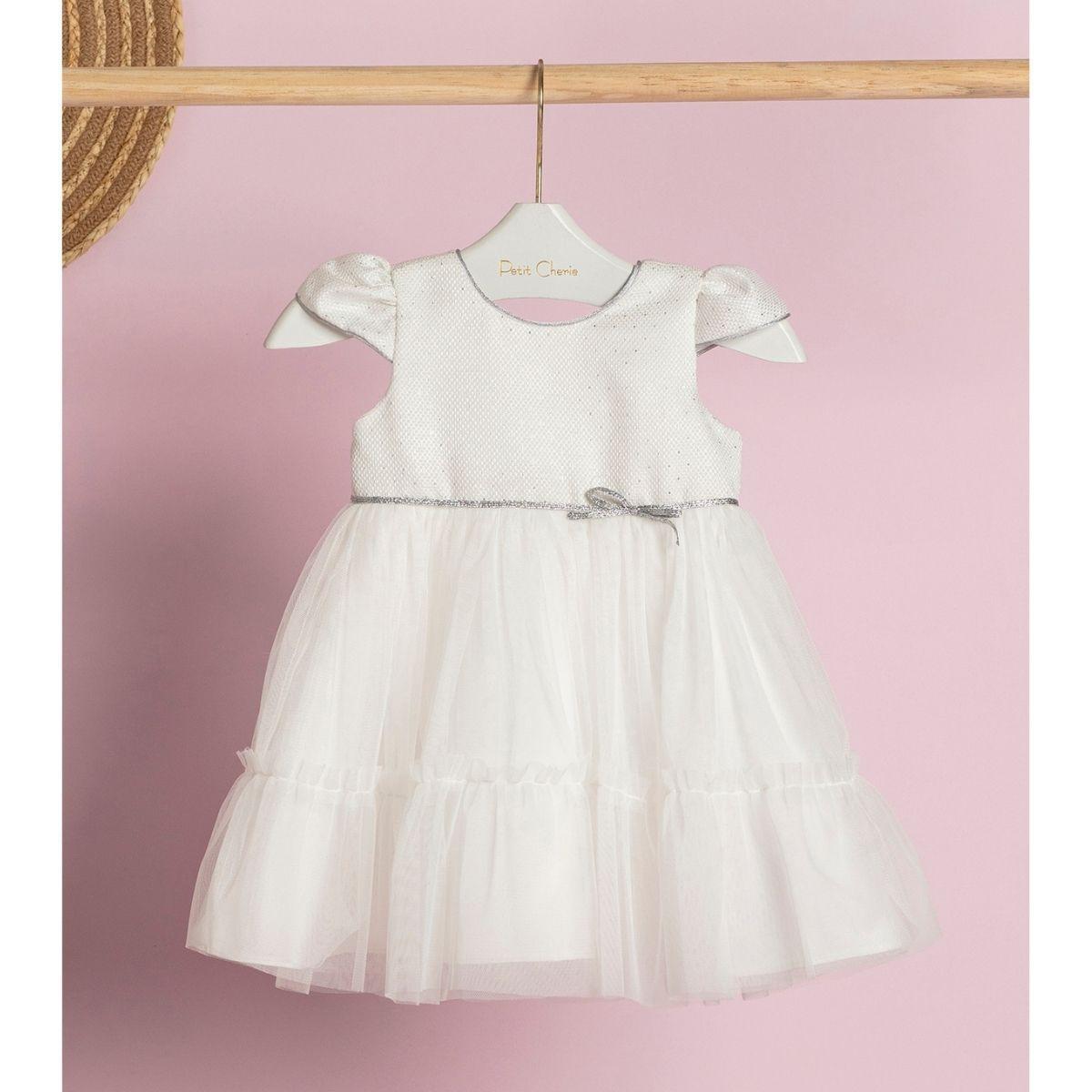 Vestido Petit Cherie Para Bebe Off White Shine Colecao Verao Moda Infantil Magazine Luiza