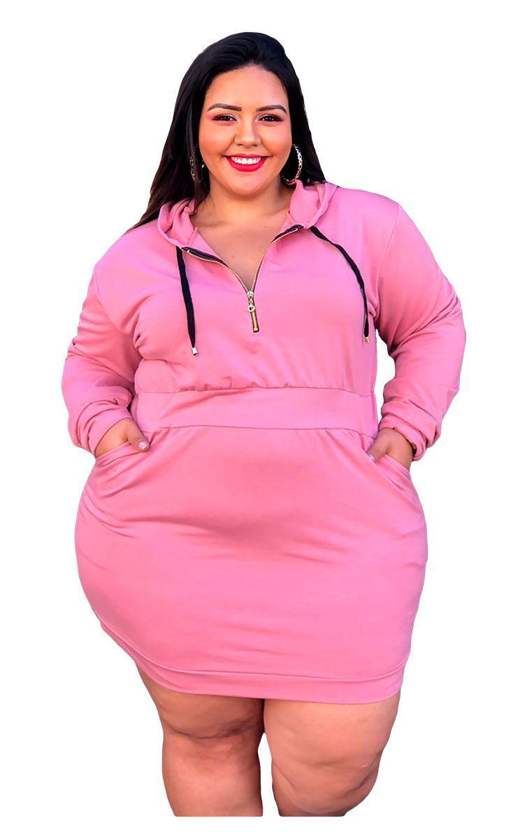 vestido blusão plus size