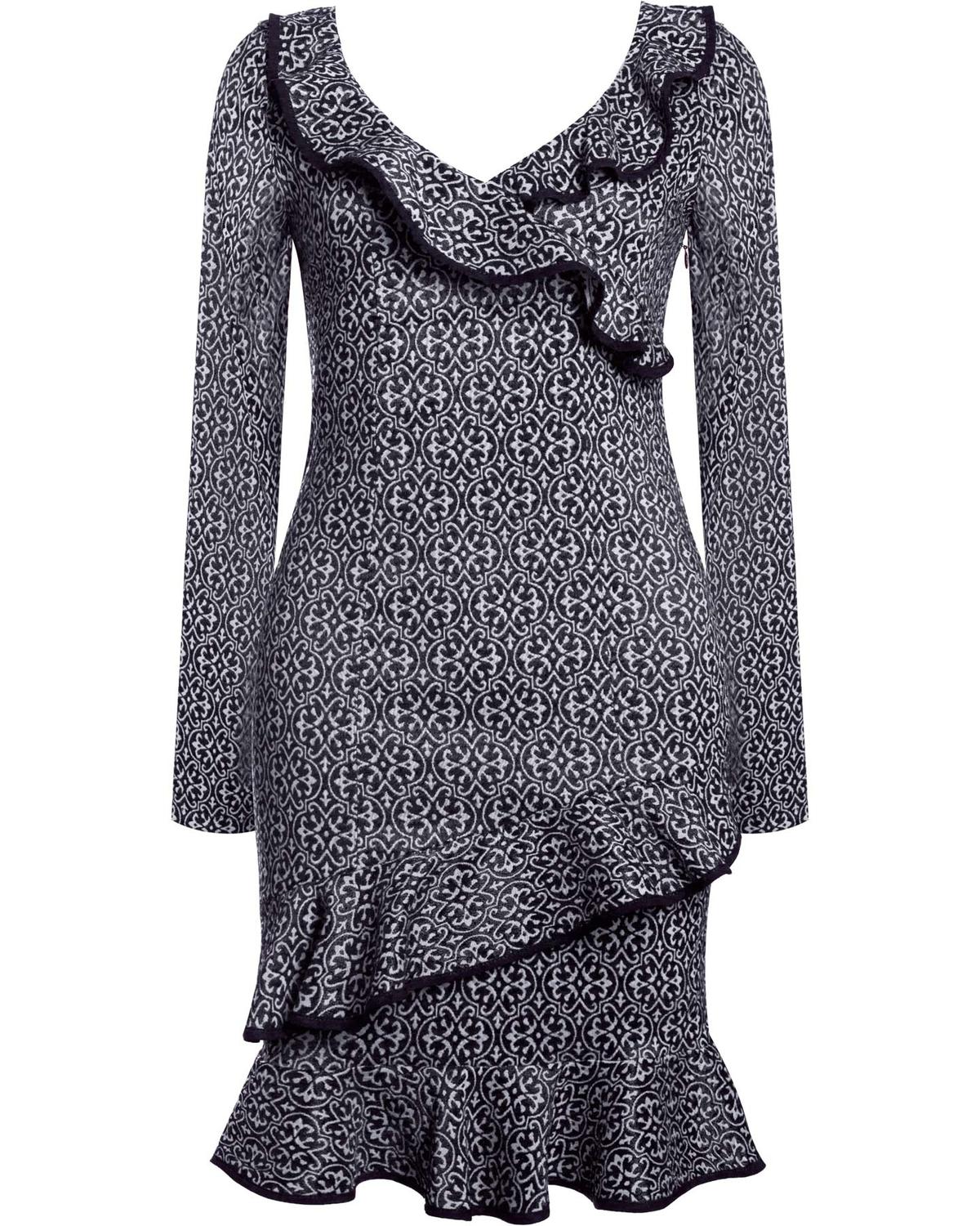 vestido social com babado