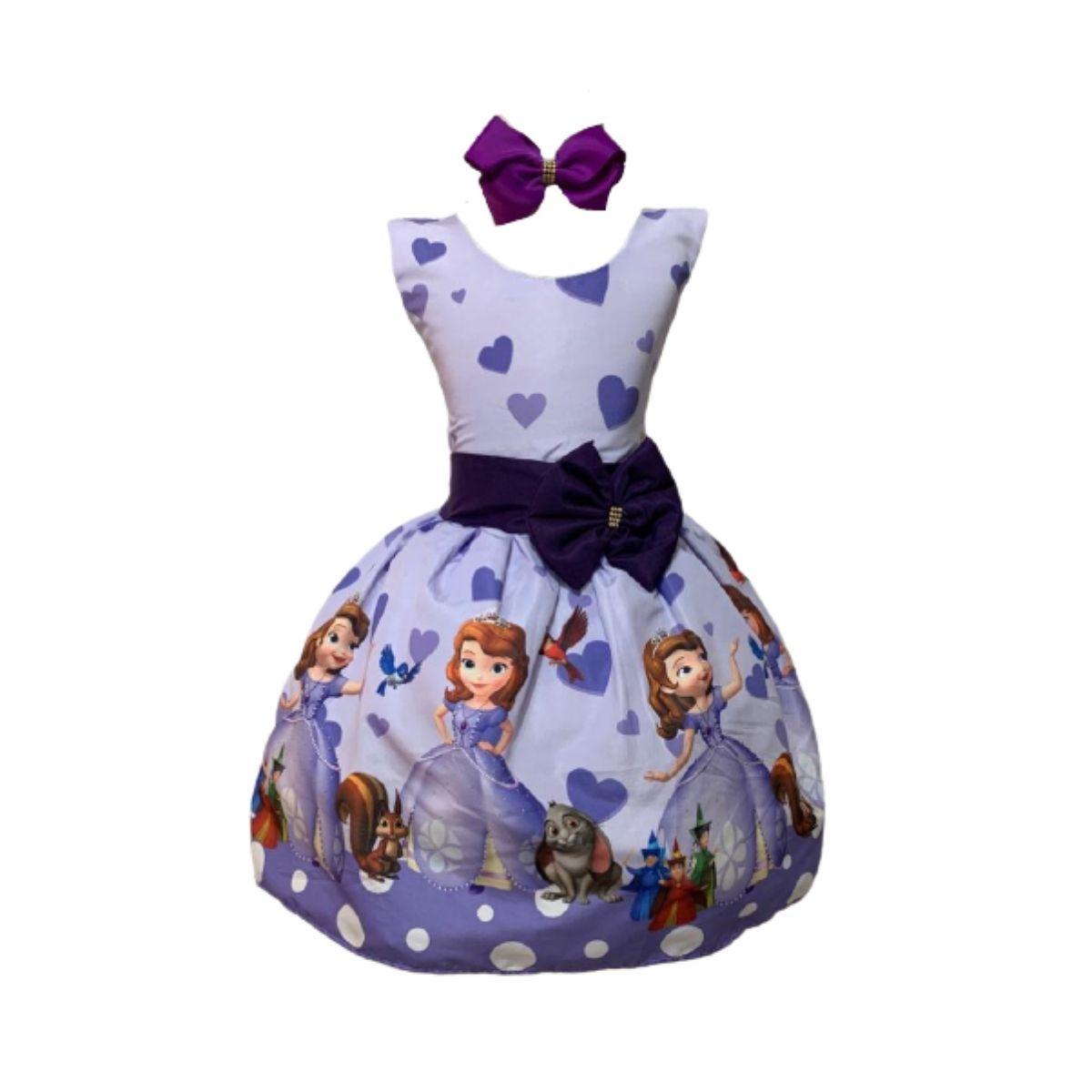 Vestido Tematico Princesa Sofia Infantil