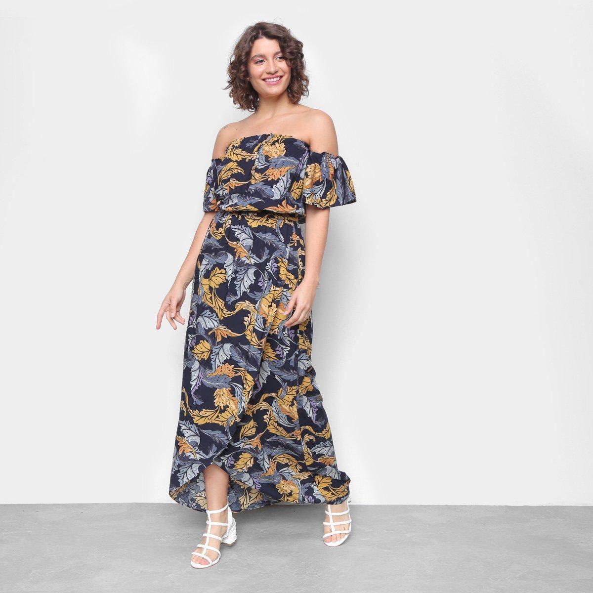 vestido evase longo