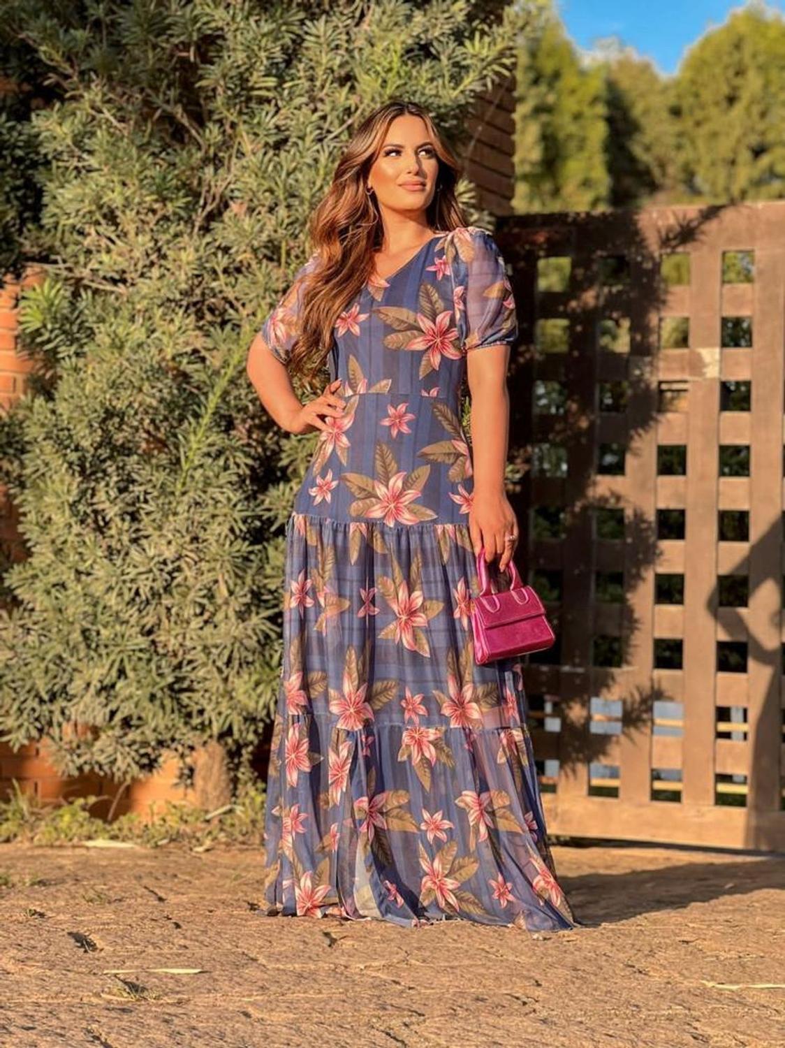 Vestidos Longos Moda Evangelica Chique Vestido Tule Longo Moda