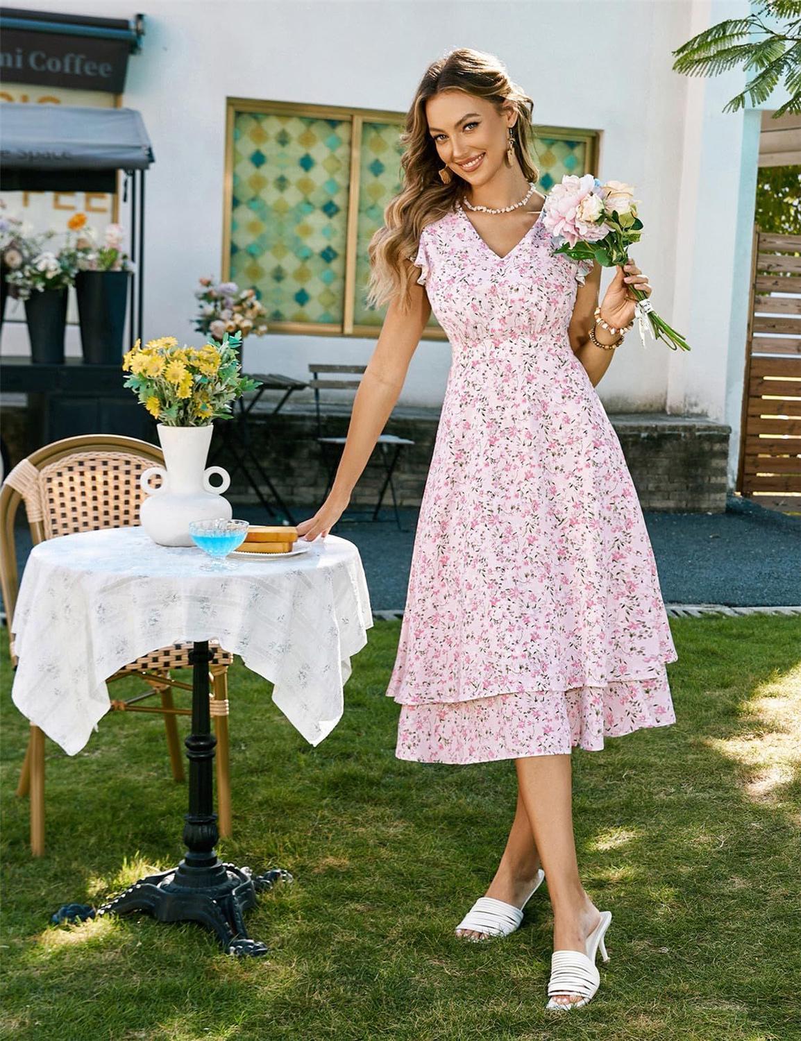 Vestido Floral Vestido Para Festa Em Chacara De Dia Roupa Para