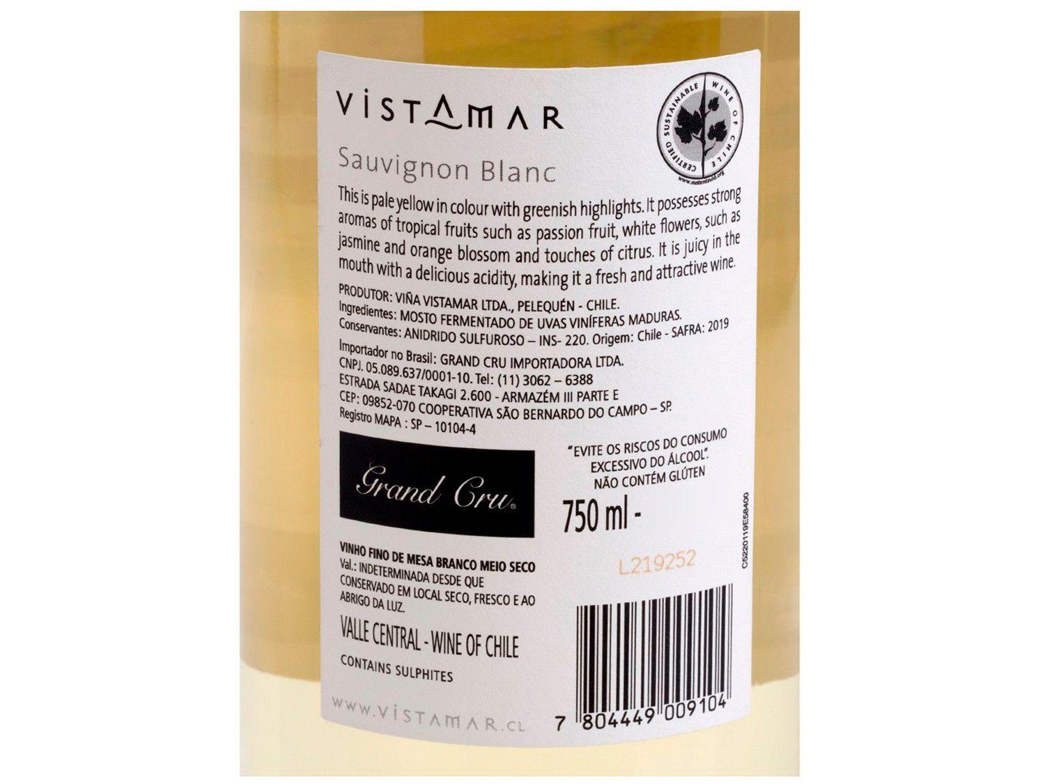 Vinho Branco Seco Vistamar Brisa Sauvignon Blanc