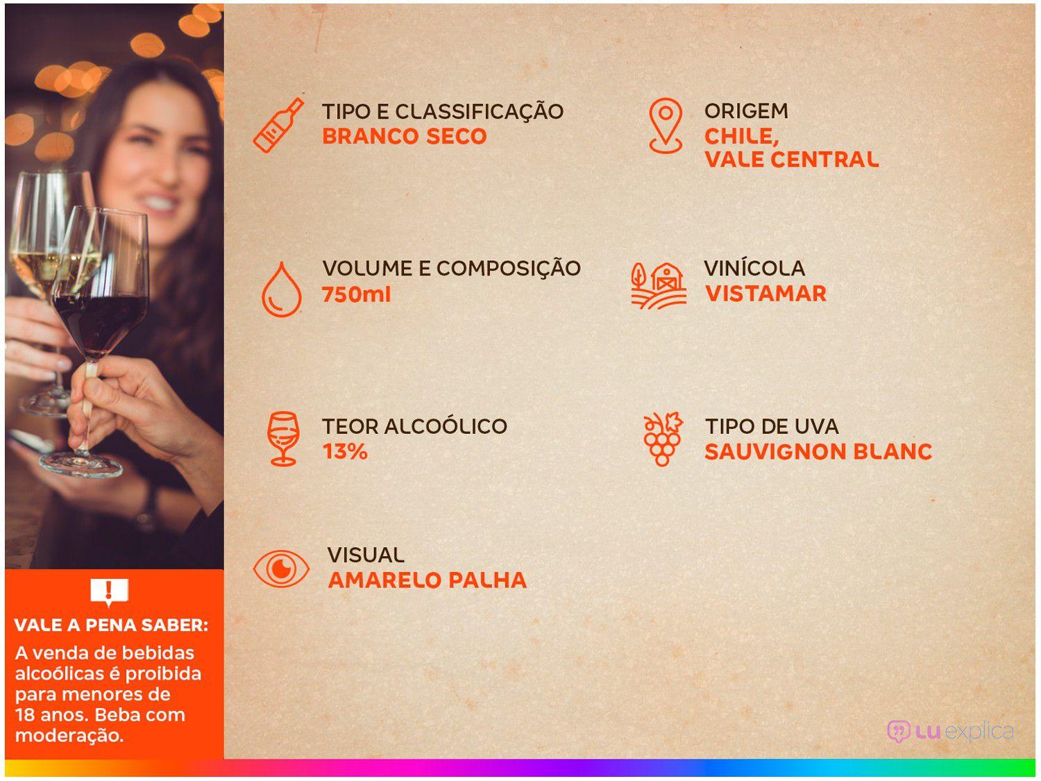 Vinho Branco Seco Vistamar Brisa Sauvignon Blanc