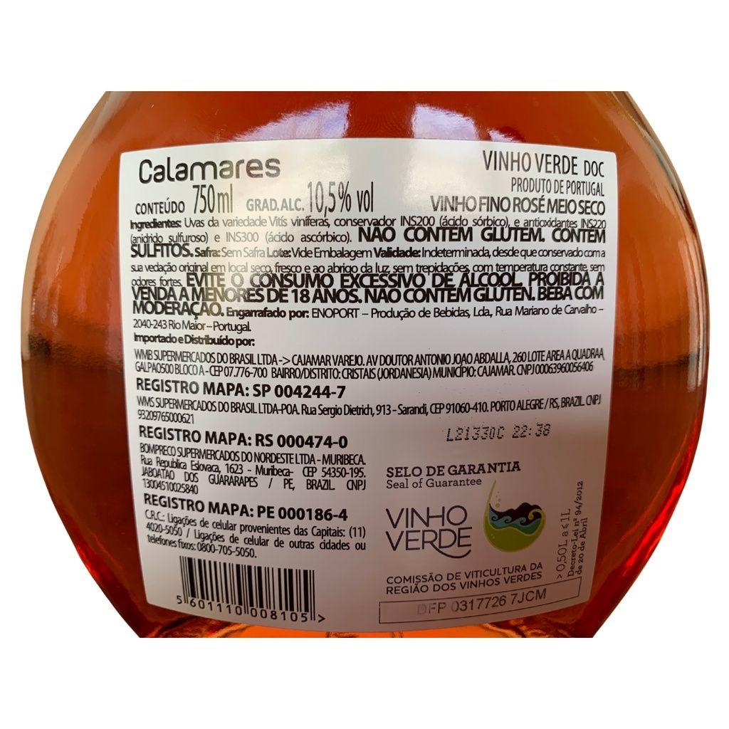 Imagem de Vinho Calamares Rose Vinho Verde Doc Português 750ml