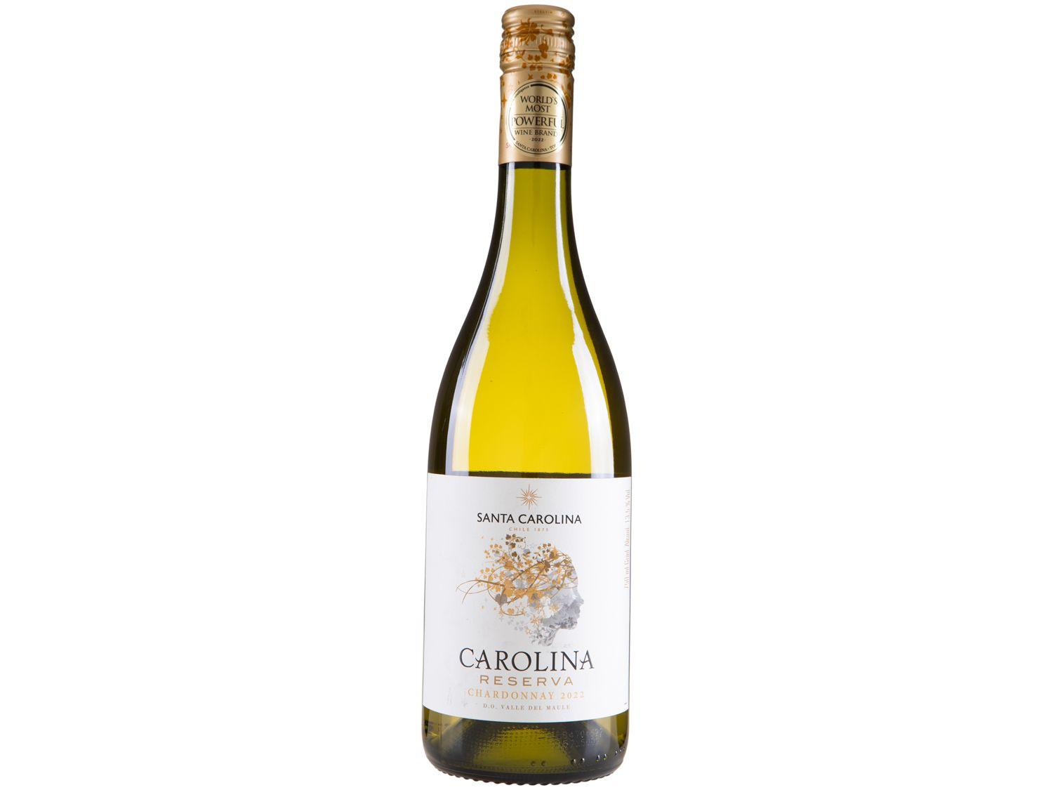 Vinho Seco Branco Seco Santa Carolina Reserva Chardonnay Chile 750ml