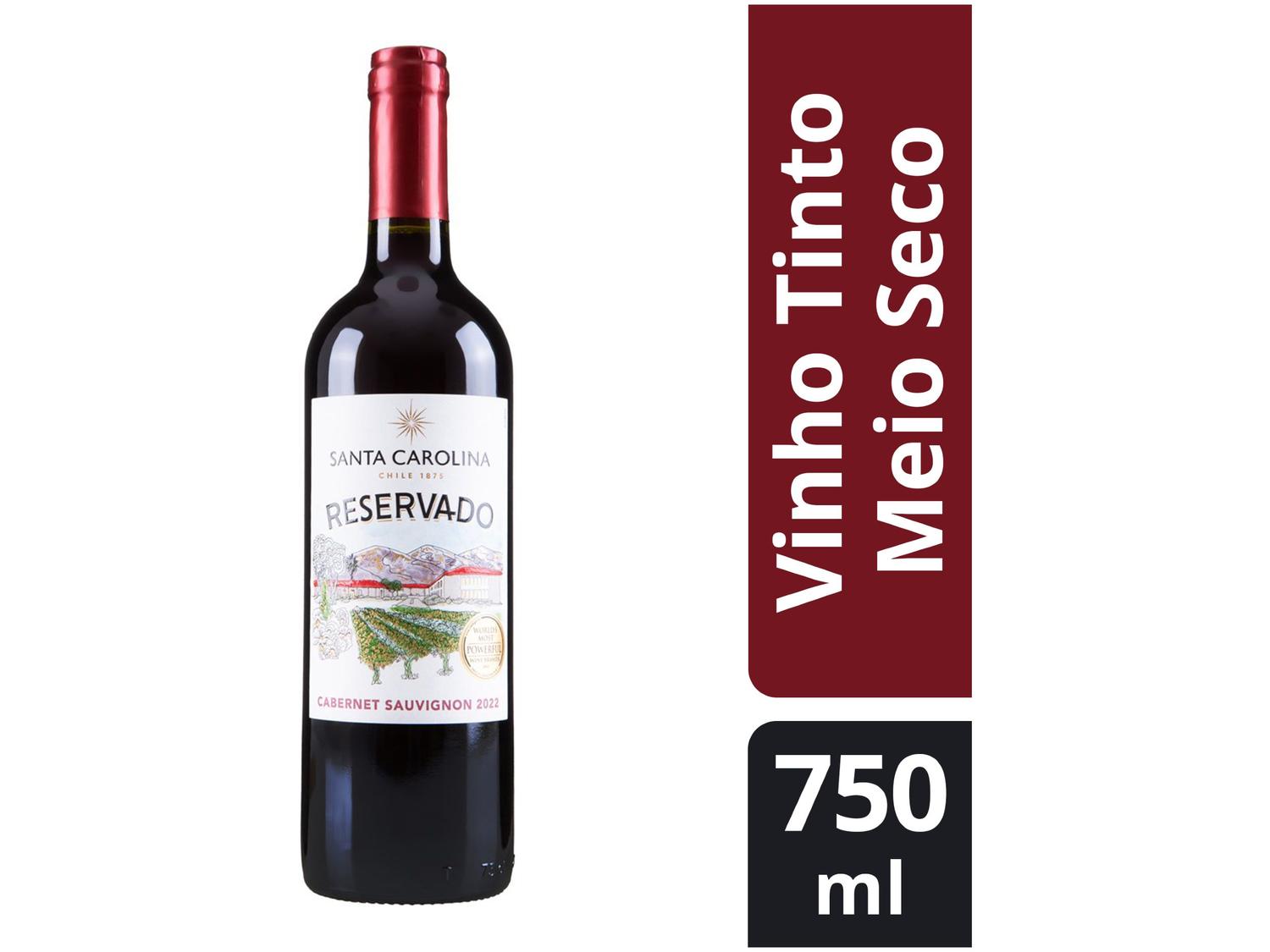 Vinho Tinto Meio Seco Santa Carolina Reservado Cabernet Sauvignon Chile 750ml