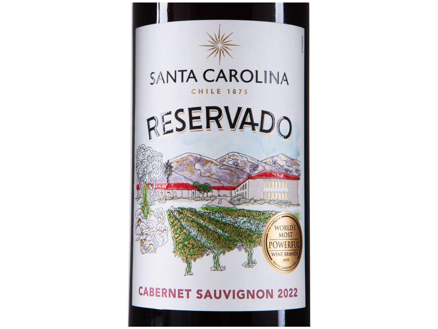 Vinho Tinto Meio Seco Santa Carolina Reservado Cabernet Sauvignon Chile 750ml