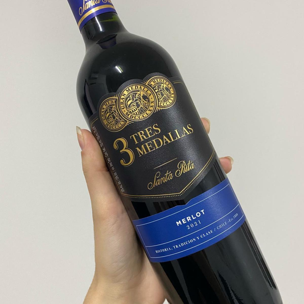 VINHO 3 MEDALLAS MERLOT 750ml