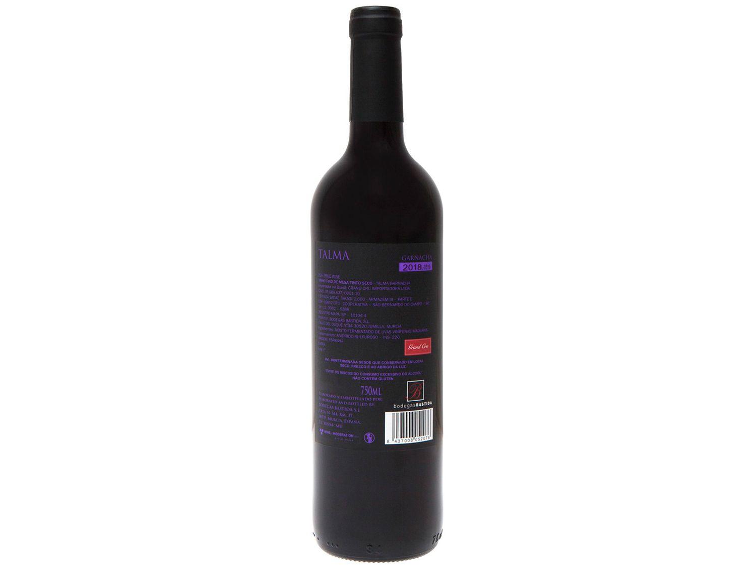 Vinho Tinto Seco Alceno Talma Garnacha