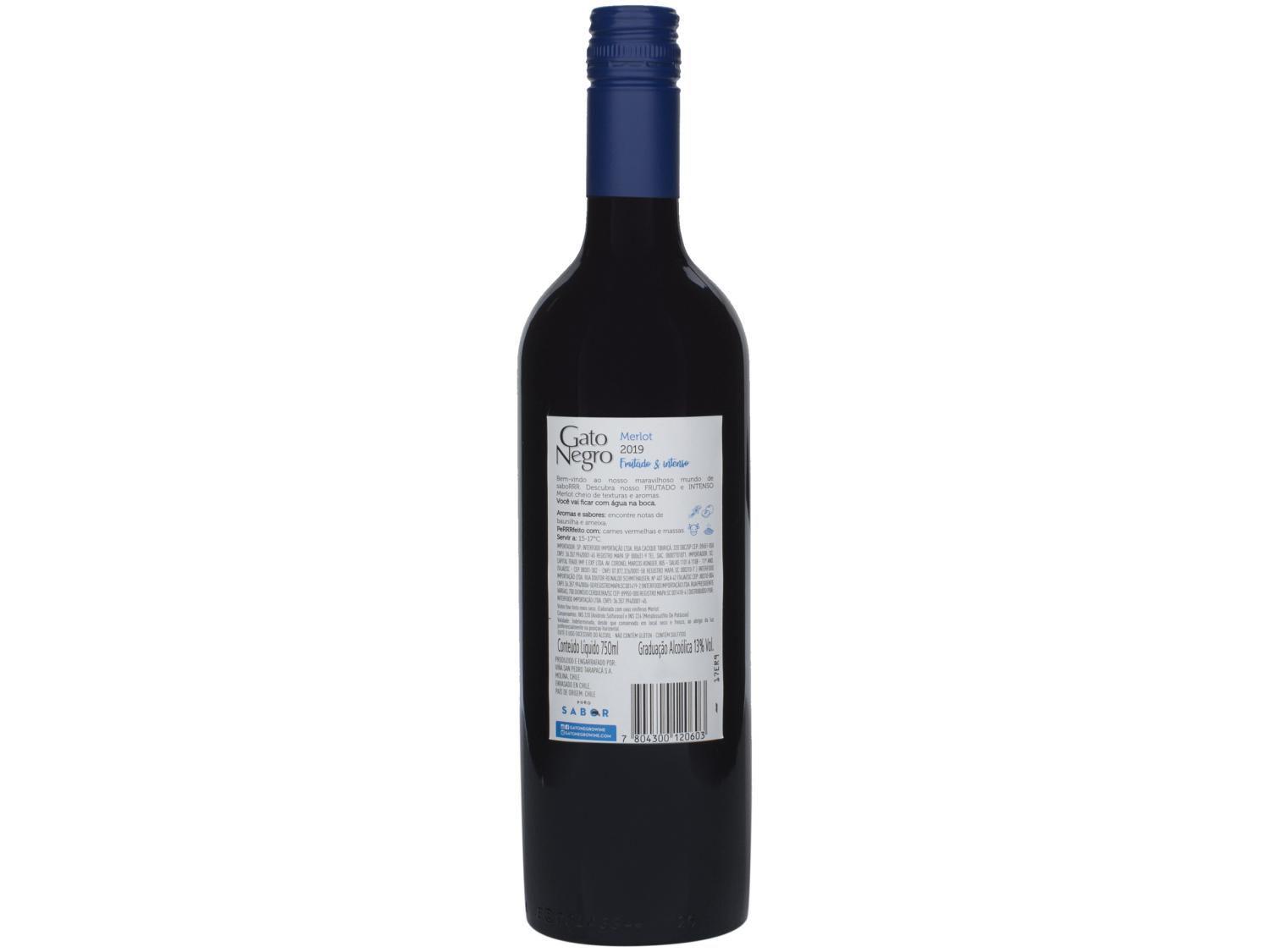 Vinho Tinto Seco Gato Negro Merlot
