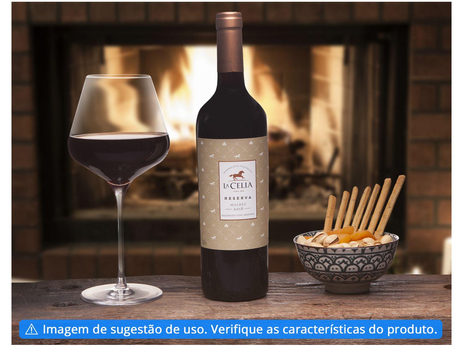 Vinho Tinto Seco La Celia Malbec Reserva 750ml