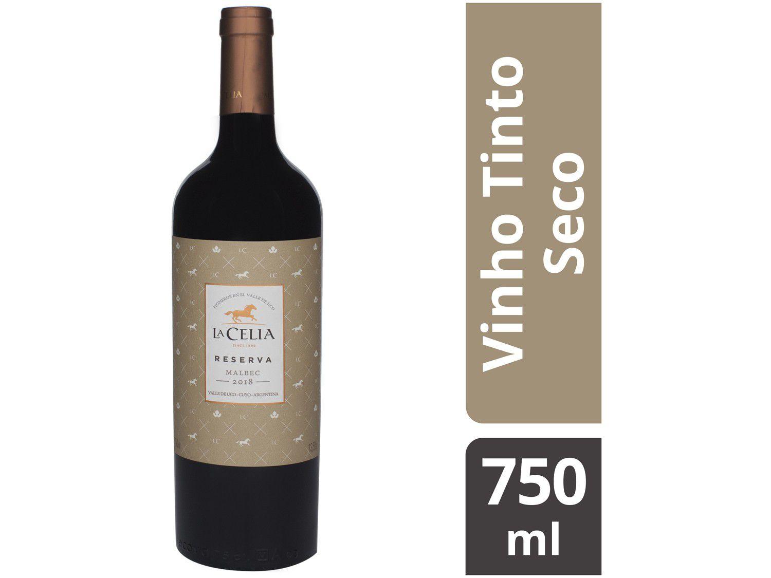 Vinho Tinto Seco La Celia Malbec Reserva 750ml