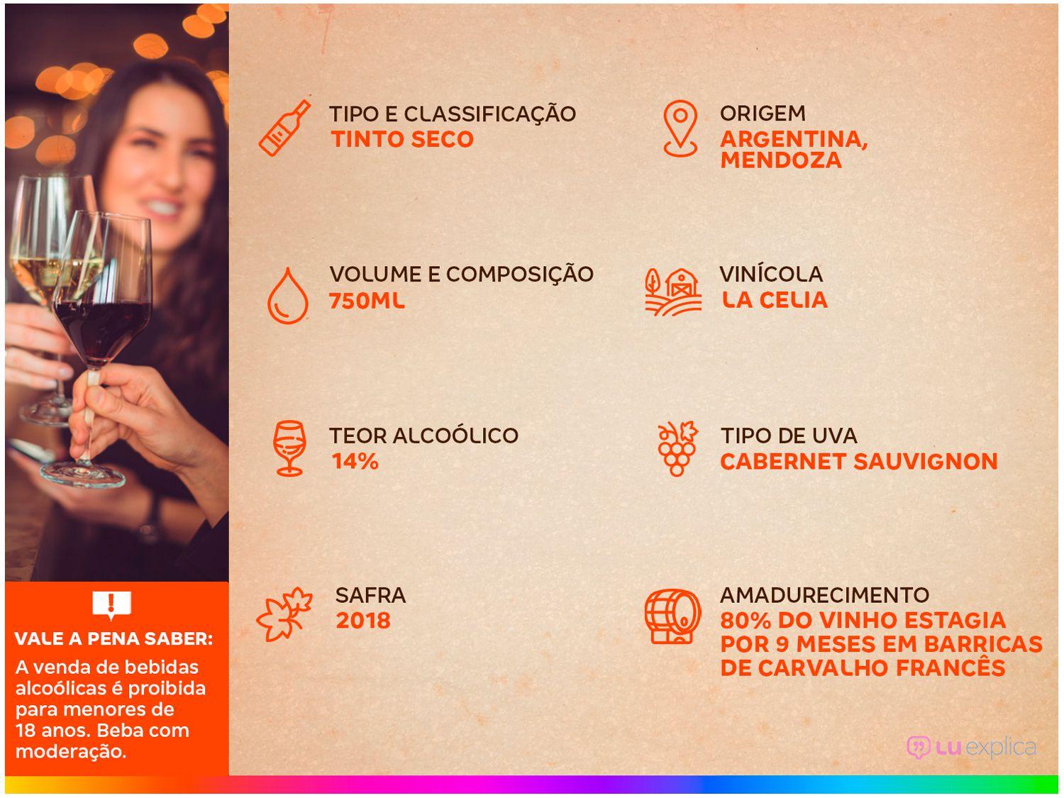 Vinho Tinto Seco La Celia Pioneer
