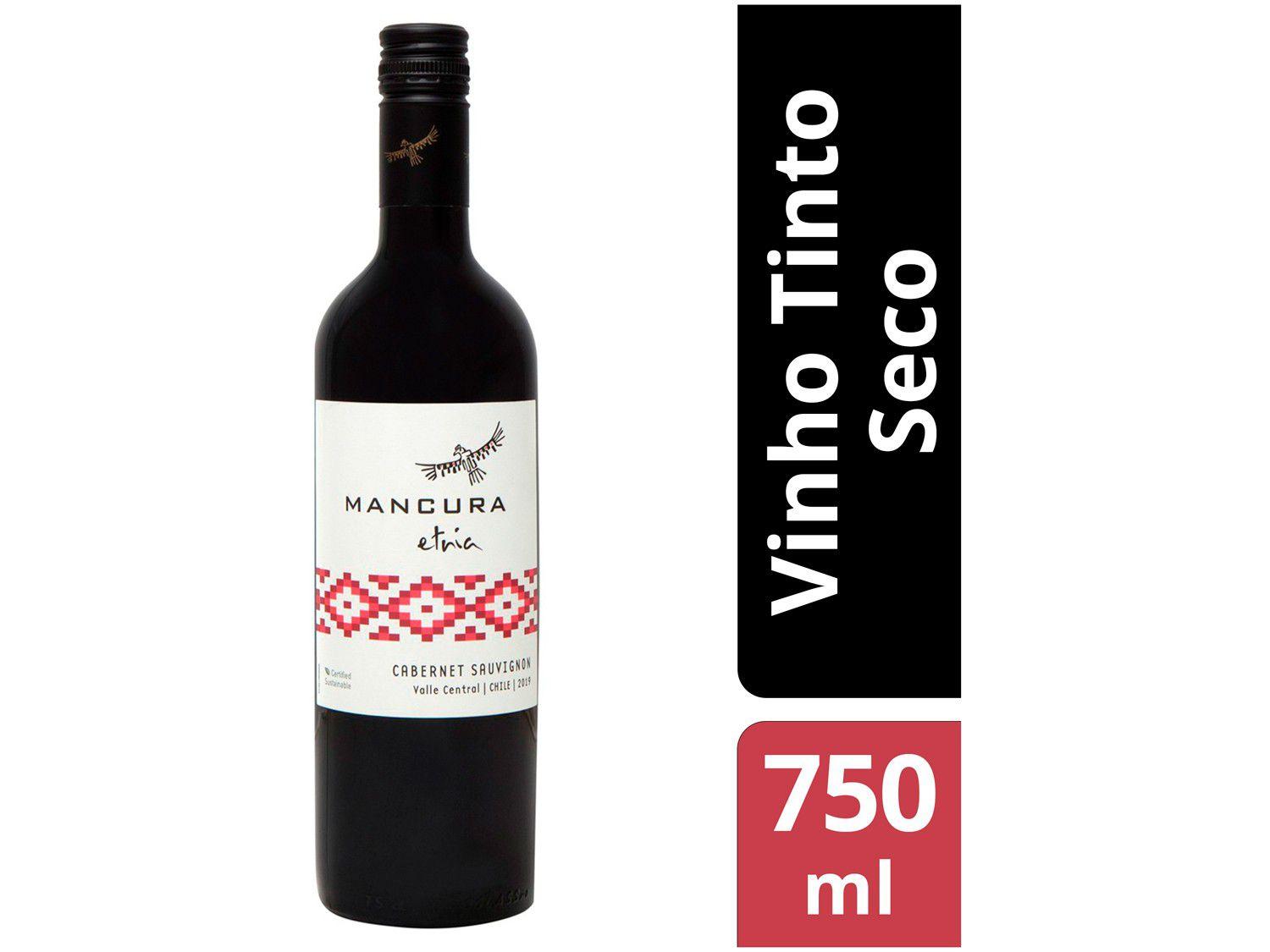 Vinho Tinto Seco Mancura Etnia Cabernet Sauvignon