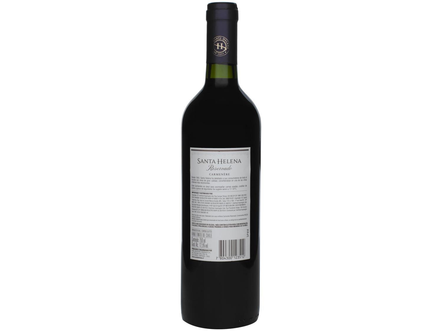 Vinho Tinto Seco Santa Helena Reservado Carmenère