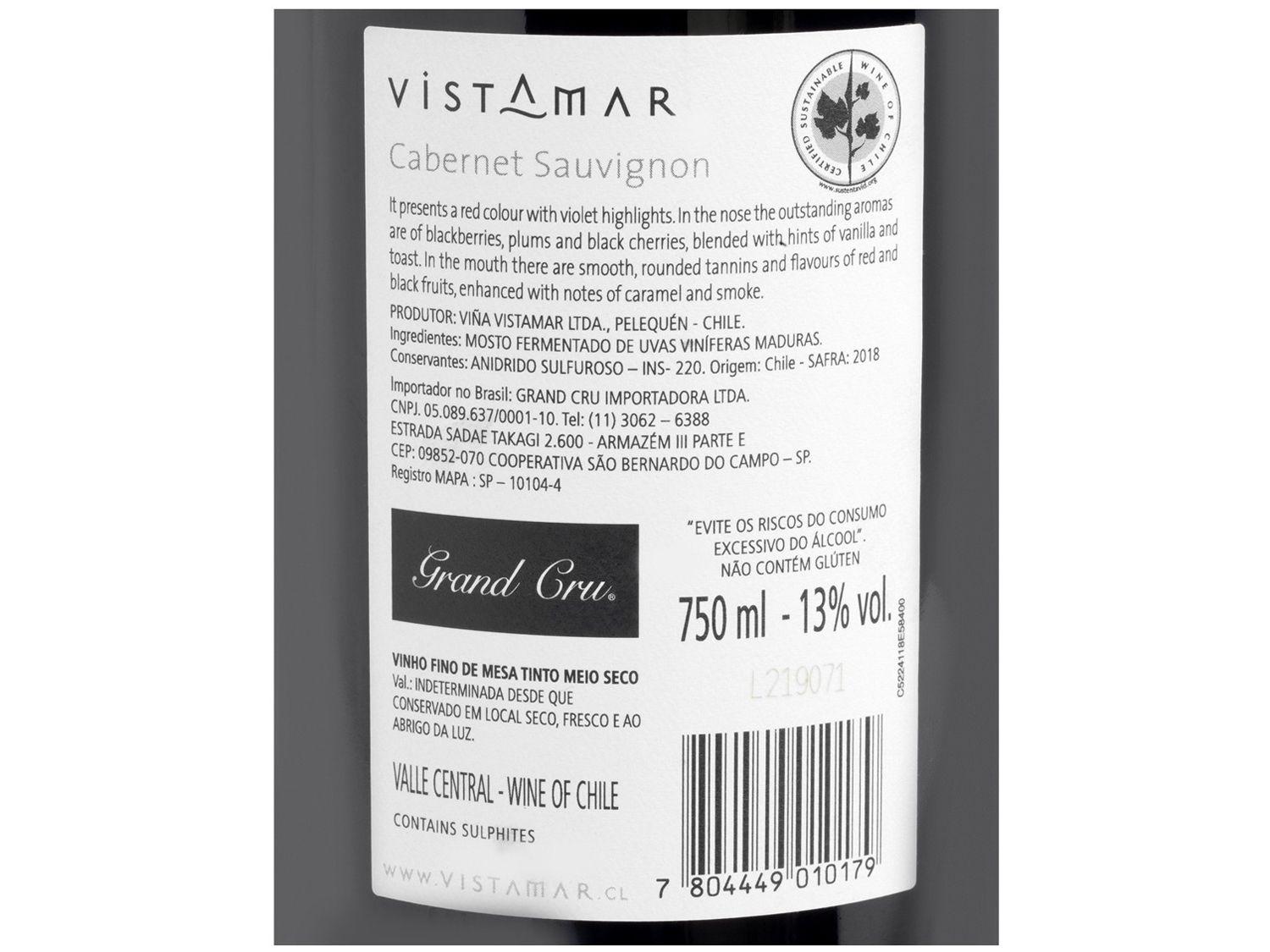 Vinho Tinto Seco Vistamar Brisa Cabernet Sauvignon