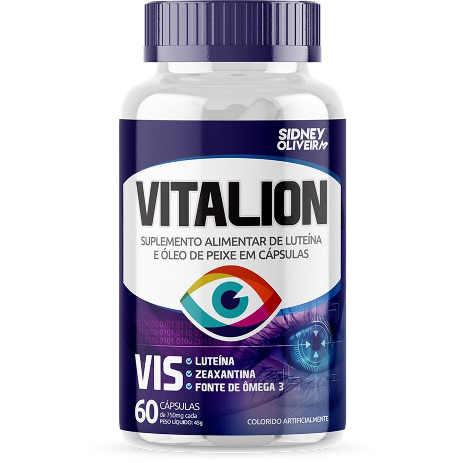Imagem de Vitalion VIS Luteína e Zeaxantina com Omega 3 60 CÁPSULAS Sidney Oliveira