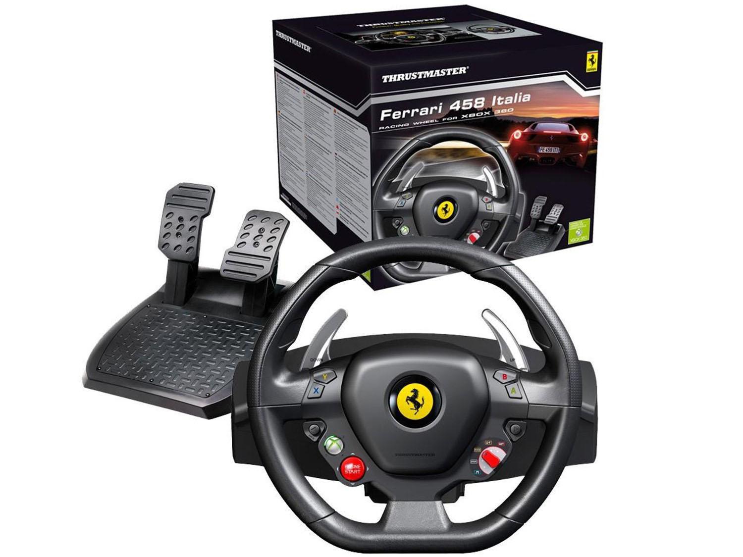 Volante com Pedal para Xbox 360/PC - Thrustmaster Ferrari 458 Itália -  Controles Simuladores - Magazine Luiza