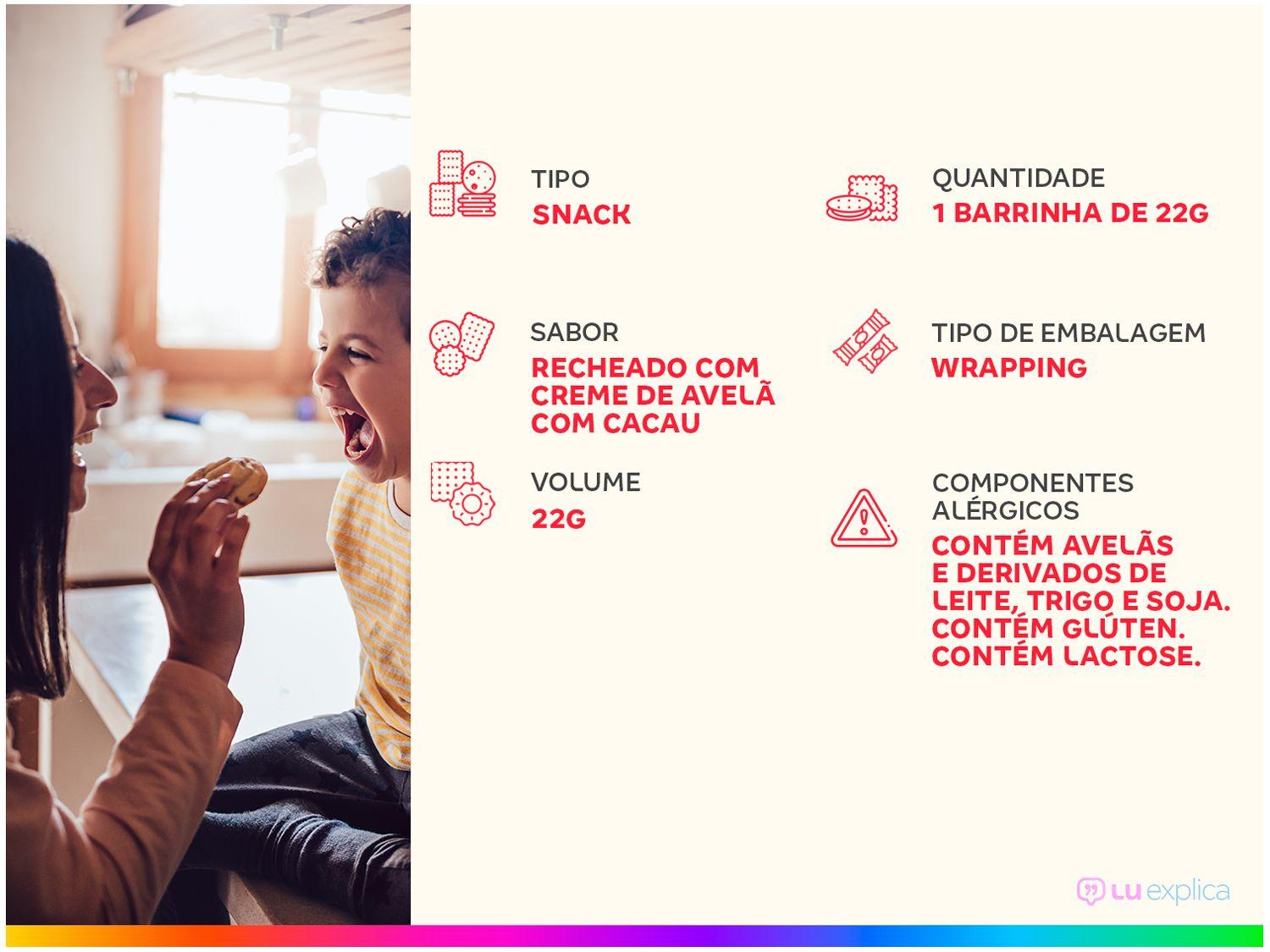 Wafer Snack Avelã Nutella Ferrero B-ready 22g