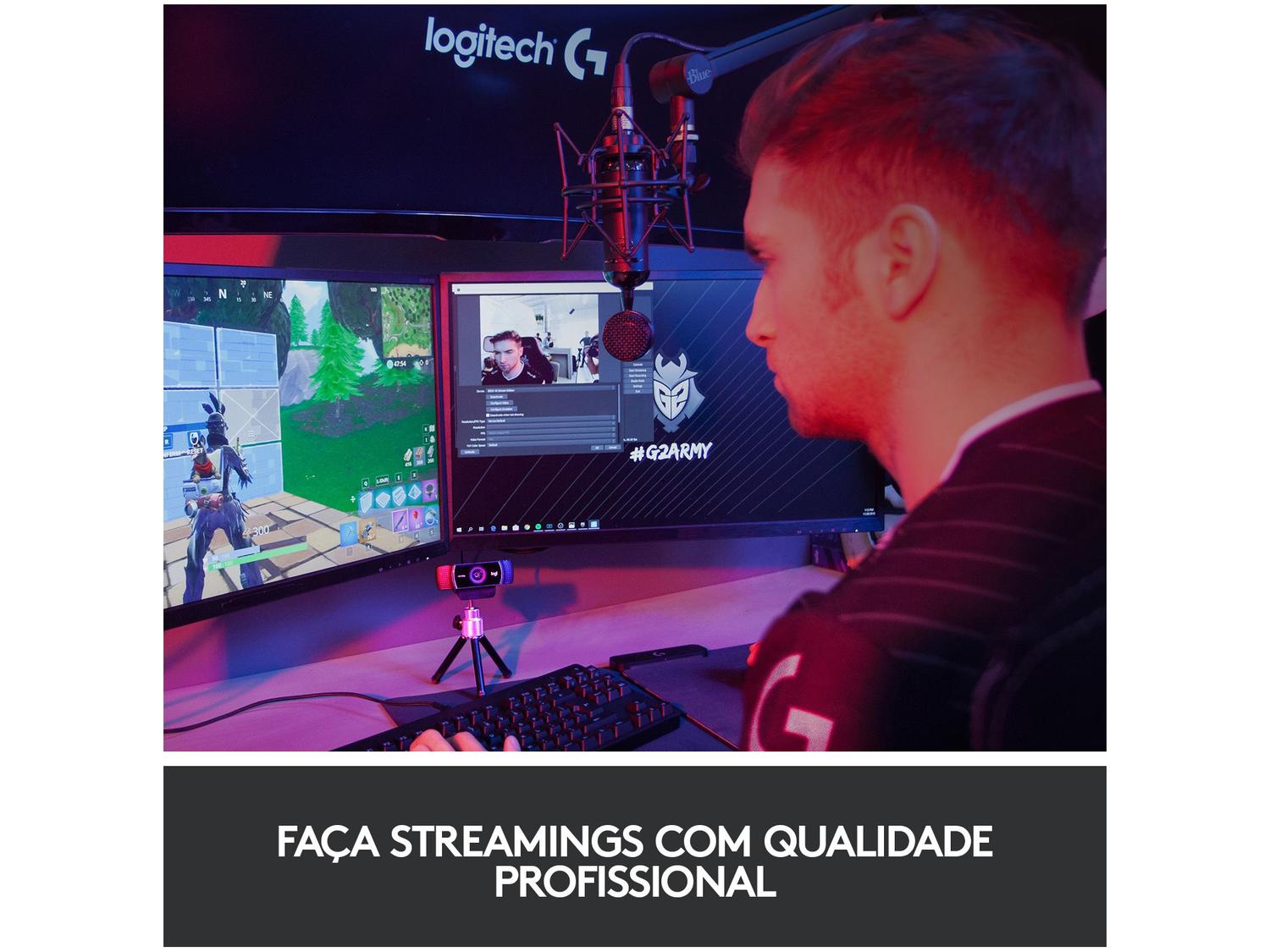 Webcam com Microfone Full HD Logitech