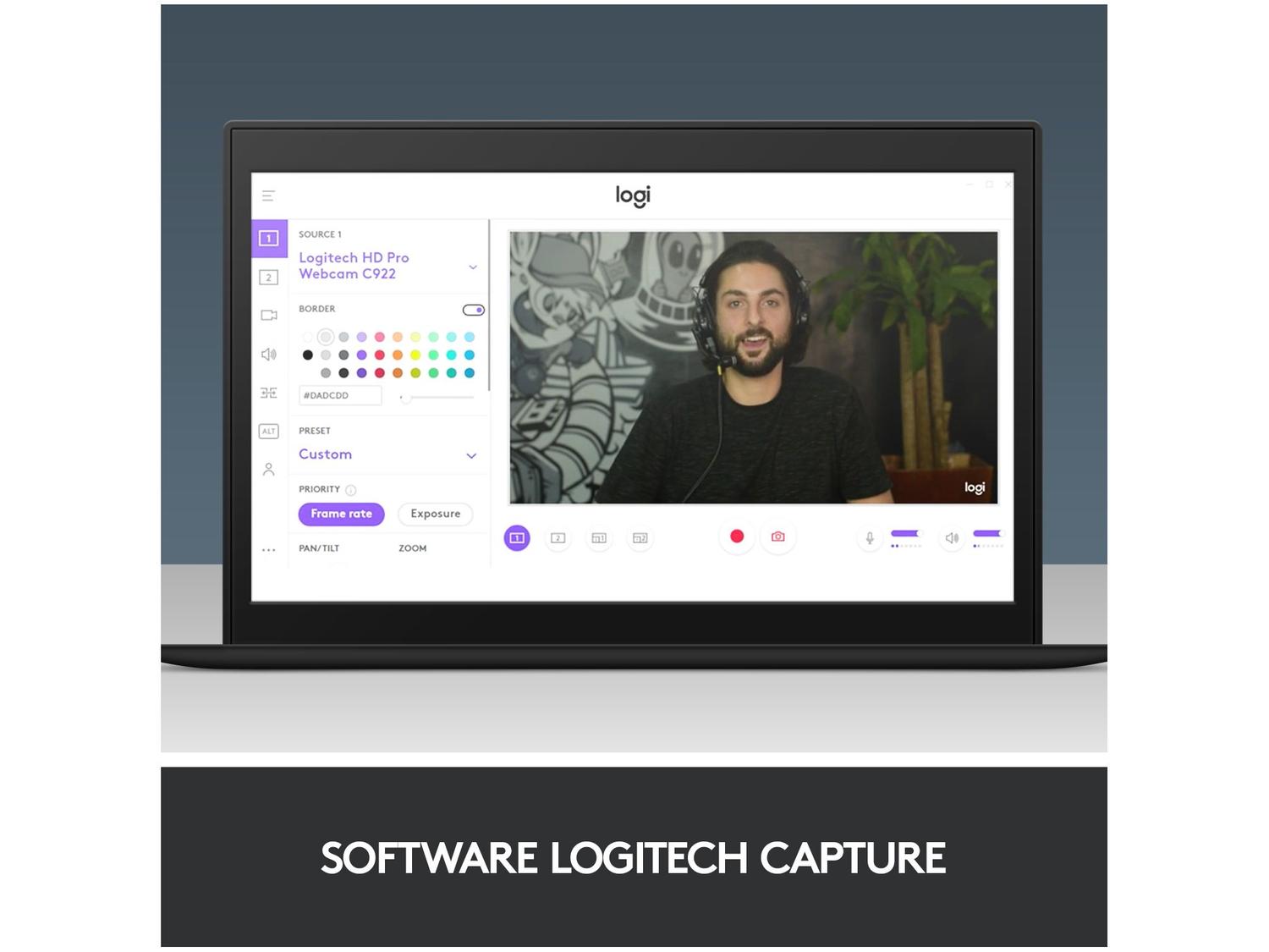 Webcam com Microfone Full HD Logitech