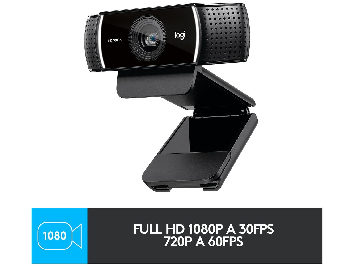 Webcam com Microfone Full HD Logitech