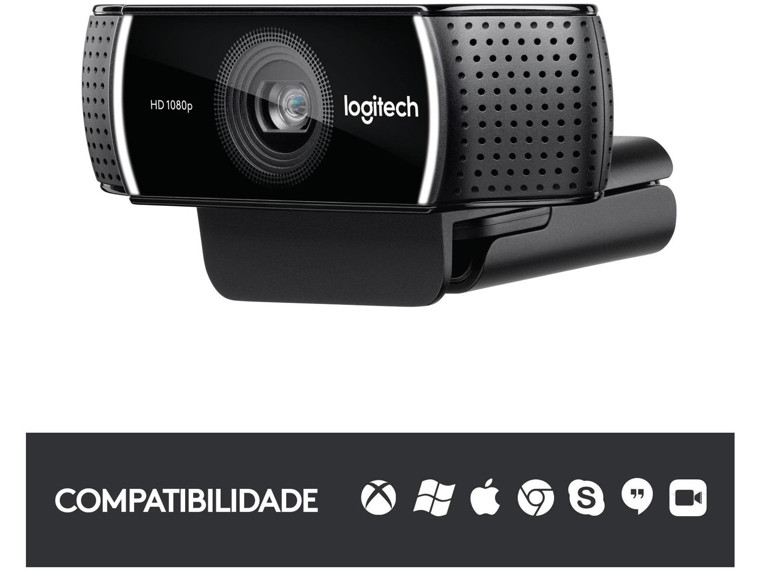 Webcam com Microfone Full HD Logitech