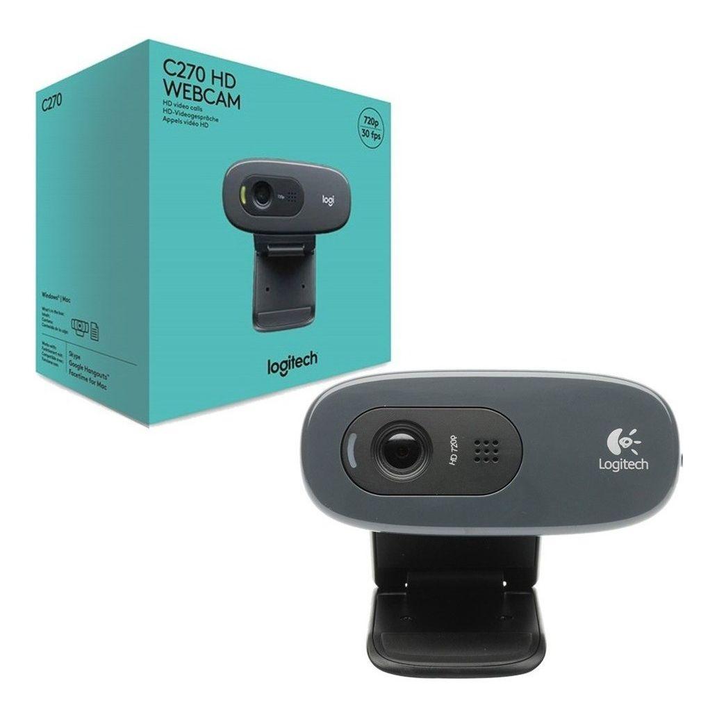 cam Logitech Hd 720p C270 usb cinza cam Magazine Luiza
