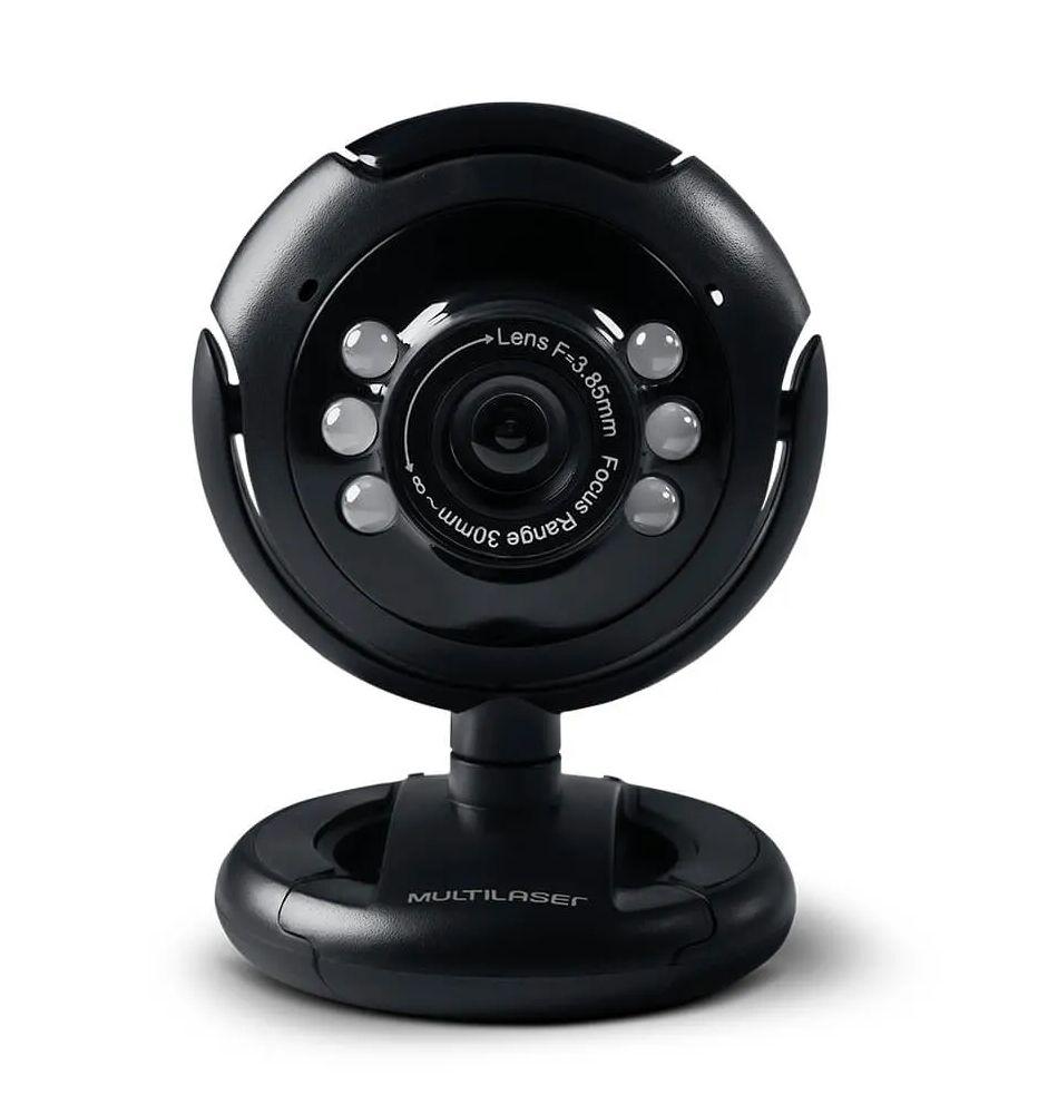cam Multilaser Plug E Play 16Mp Nightvision Microfone Usb Preto