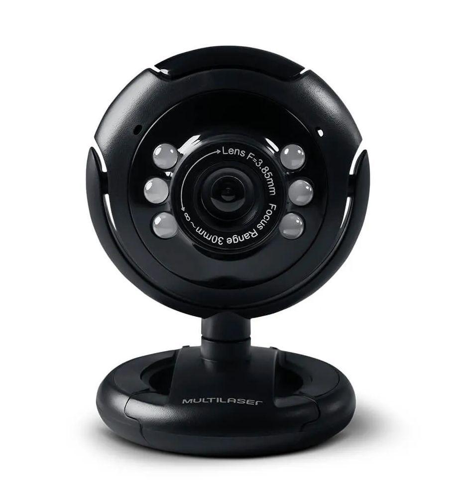 cam Multilaser Plug E Play 16Mp Nightvision Microfone Usb Preto