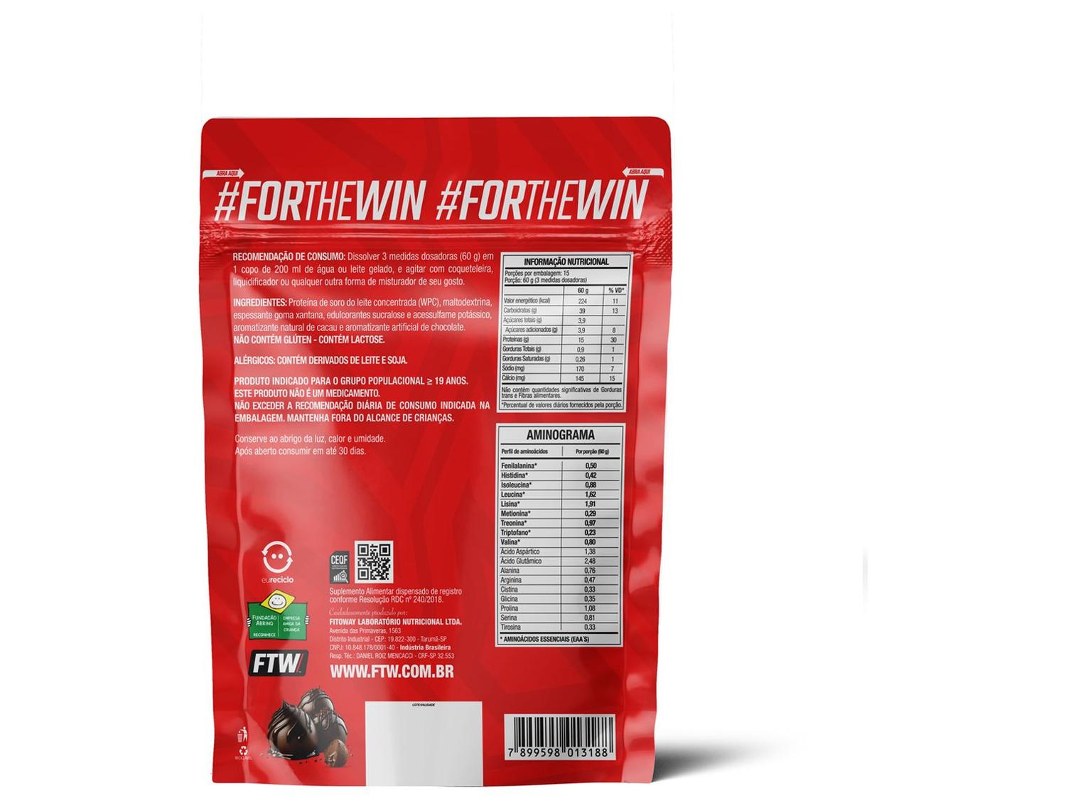 Whey Protein Concentrado FTW Ultra Chocolate 900g