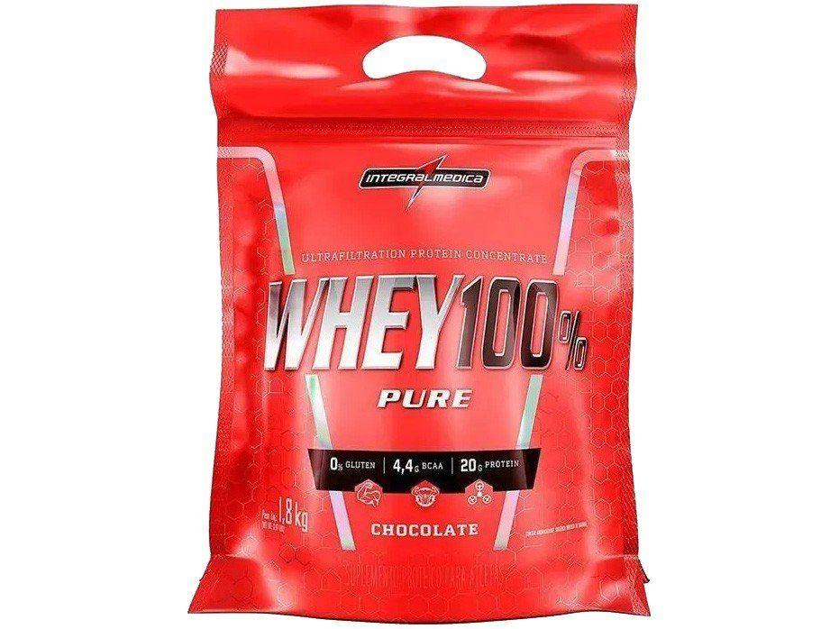 Whey Protein Concentrado Integralmédica 100% Pure - 1,8kg Chocolate Natural