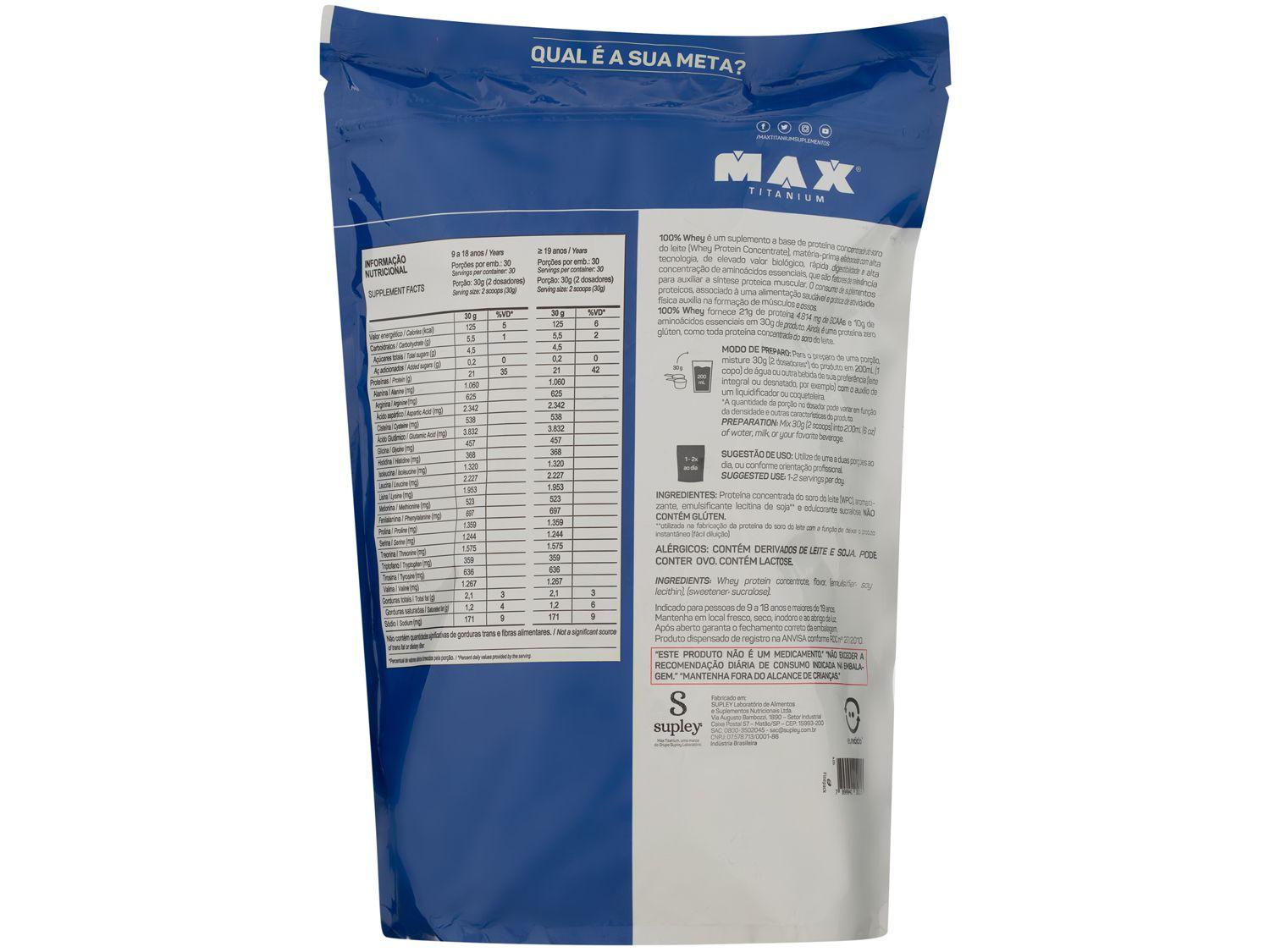 Whey Protein Concentrado Max Titanium 900g