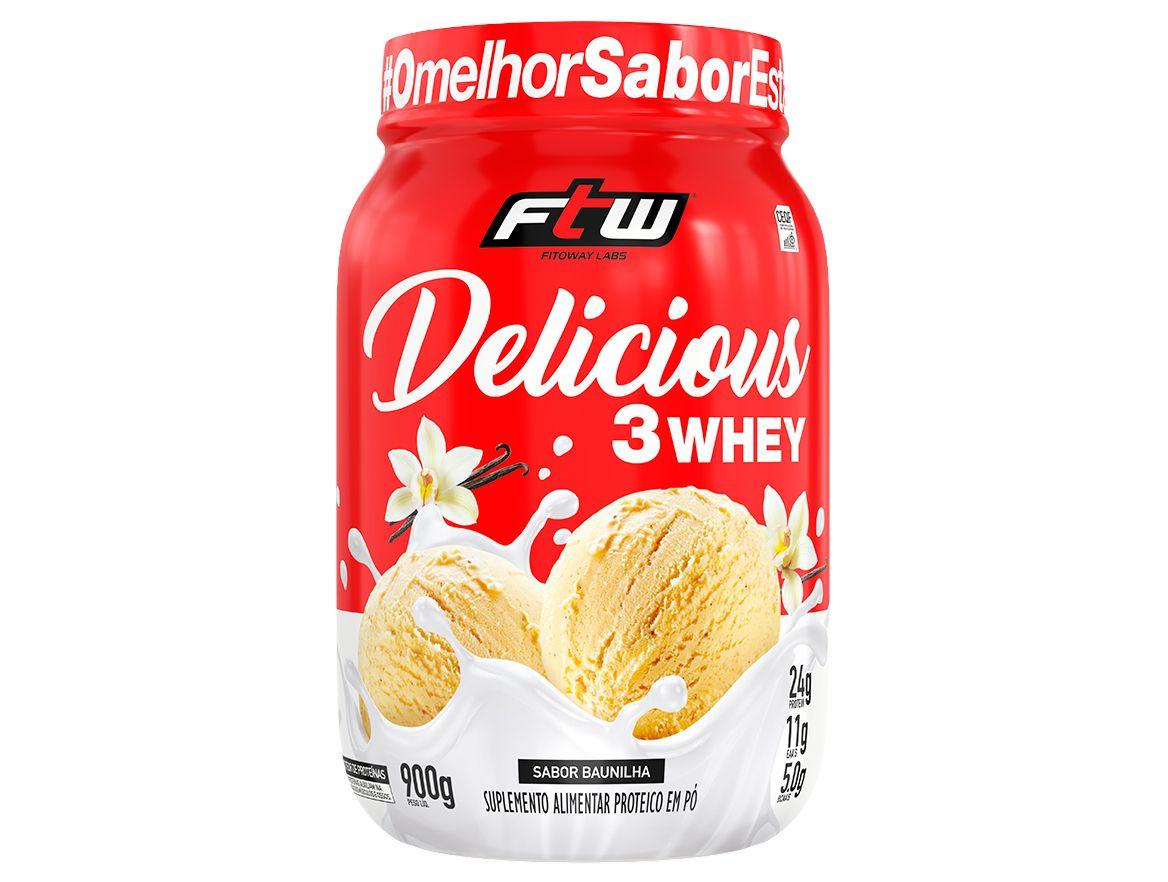 Whey Protein FTW Delicious 3 Baunilha 900g