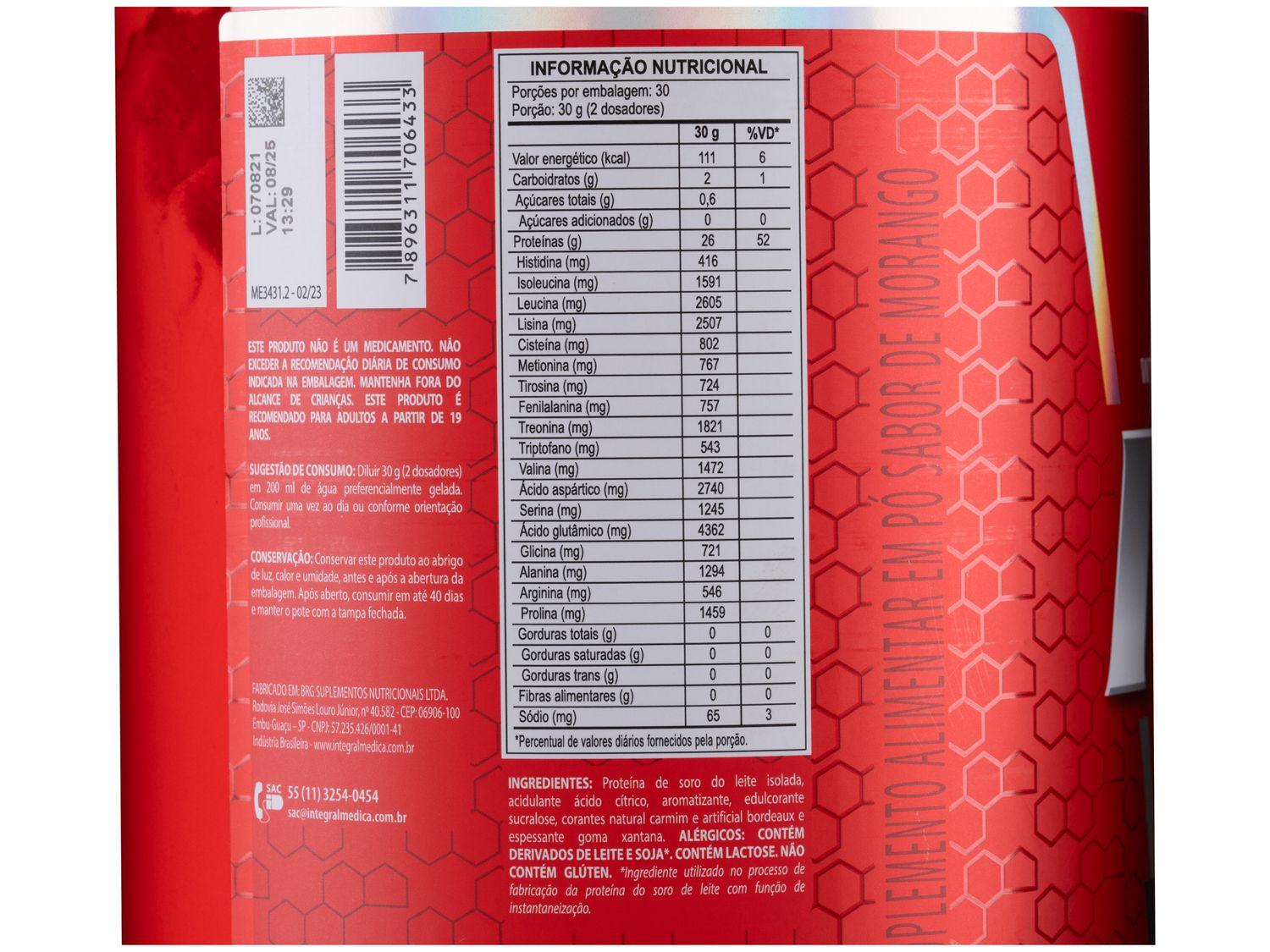 Whey Protein Isolado Integralmédica 