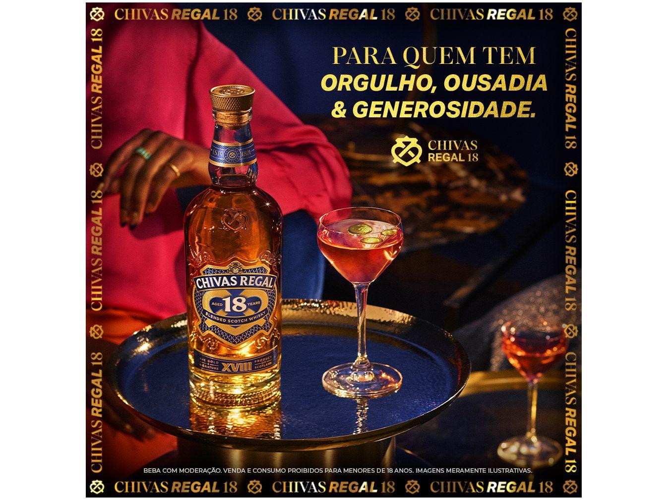 Whisky Chivas Regal 18 anos Blended Escocês - 750ml - Whisky Whisky Chivas Regal 18 anos Blended Escocês - 750ml - Whisky