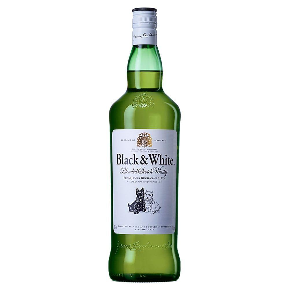 Whisky Escocês 8 Anos Garrafa 1 Litro Black White Black White
