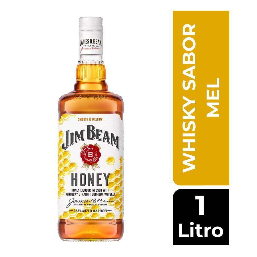 Whisky Jim Beam Honey Licor de Bourbon 4 Anos Americano 1L