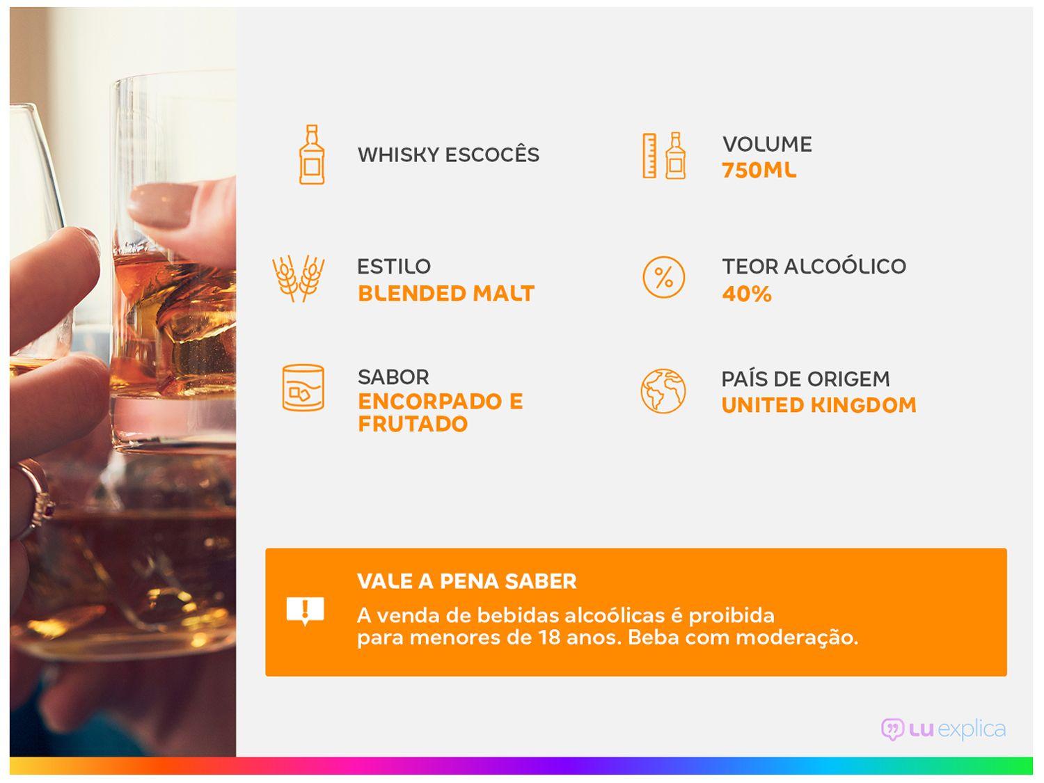 Whisky Johnnie Walker Escocês Gold Label