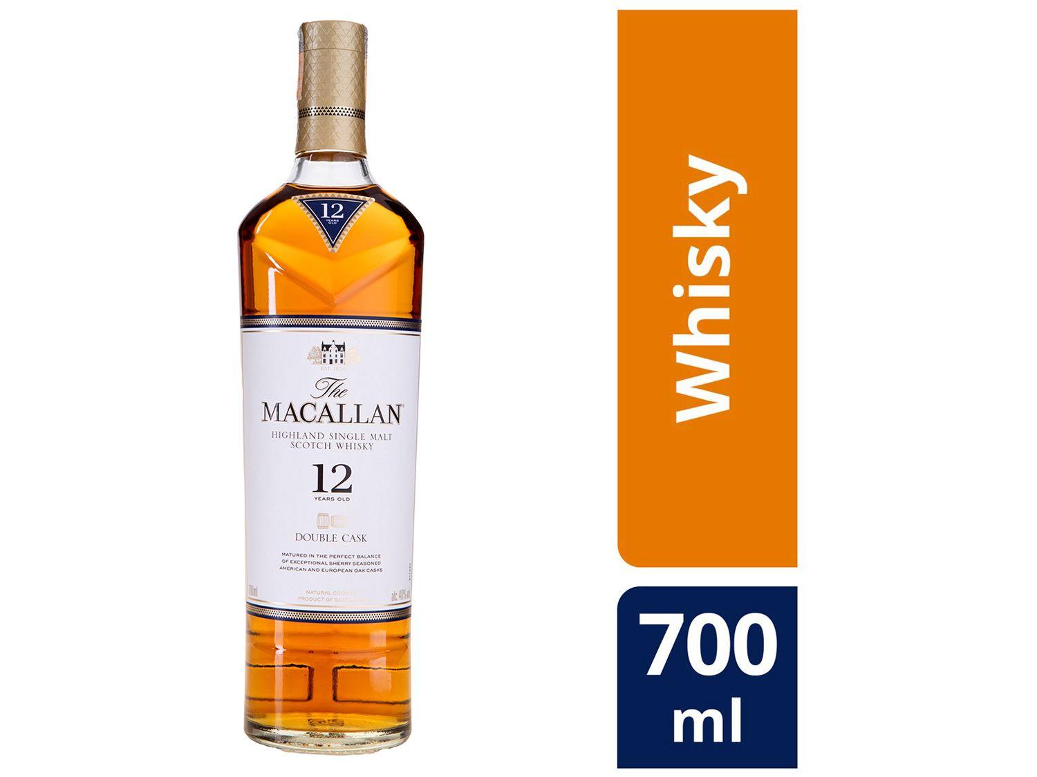 ウイスキー The Macallan 12 Double Cask 700ml The Macallan Whisky Double Cask 12 Anos 700ml | Amazon.com.br