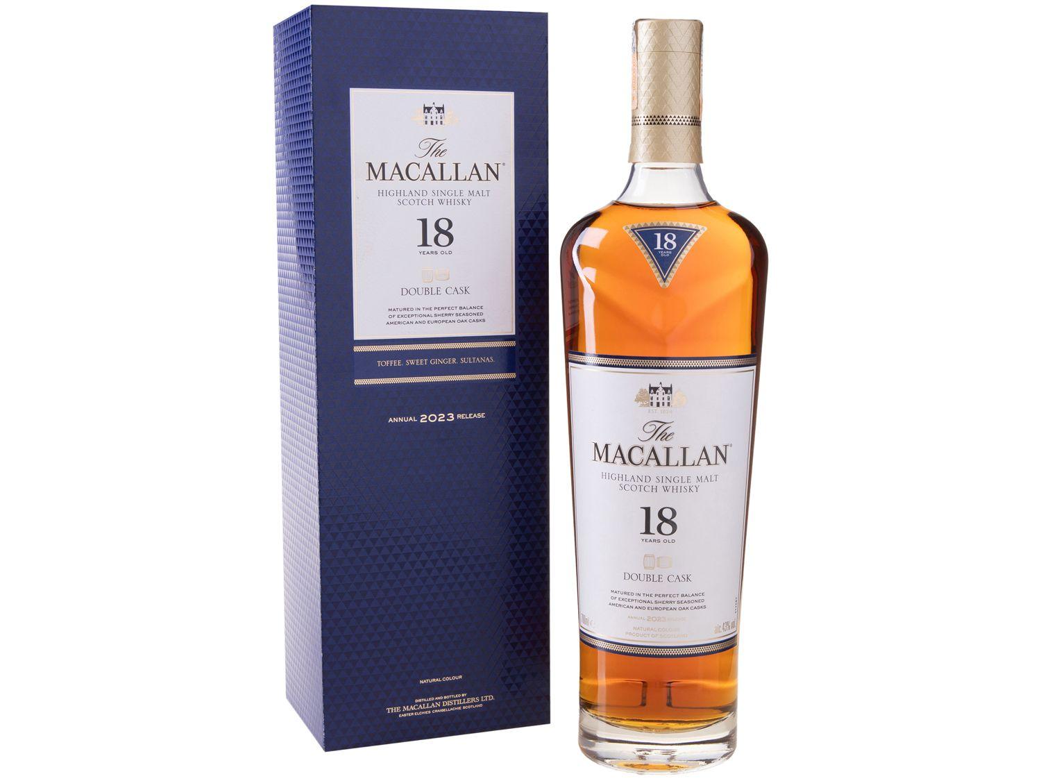 Whisky The Macallan Double Cask Single Malt 18 Anos Escocês 700ml
