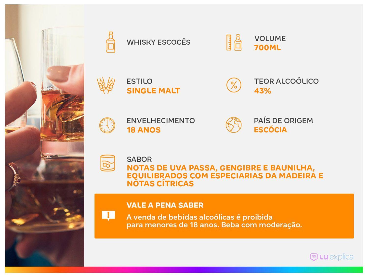 Whisky The Macallan Double Cask Single Malt 18 Anos Escocês 700ml