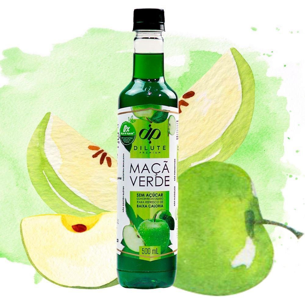 Xarope Dilute 500ml Sabor Maçã Verde s/ açúcar Xarope para Bebida