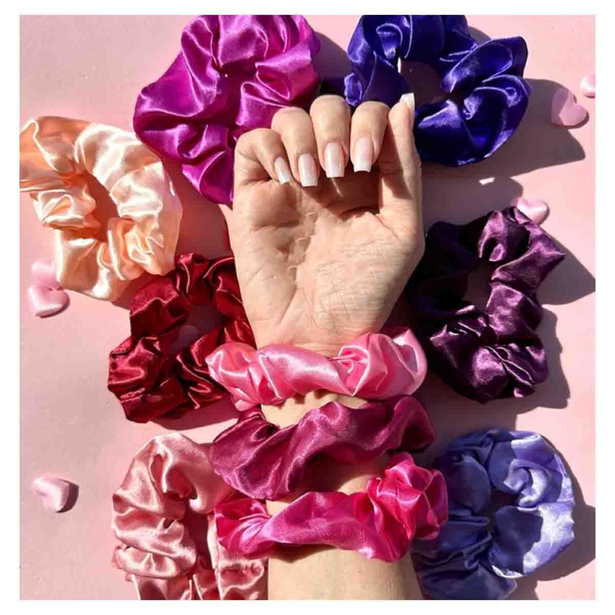 Xuxinha de Cetim para cabelo Anti Frizz Diversas Cores - Envio Imediato - C